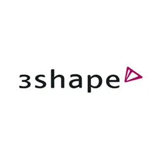 Logo de 3Shape, empresa especializada en tecnología dental y soluciones digitales para clínicas dentales.