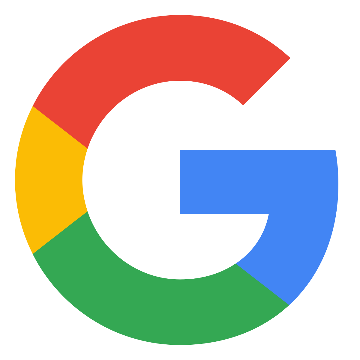 Logotipo de Google en colores rojo, amarillo, verde y azul, representando tecnología y calidad en servicios.